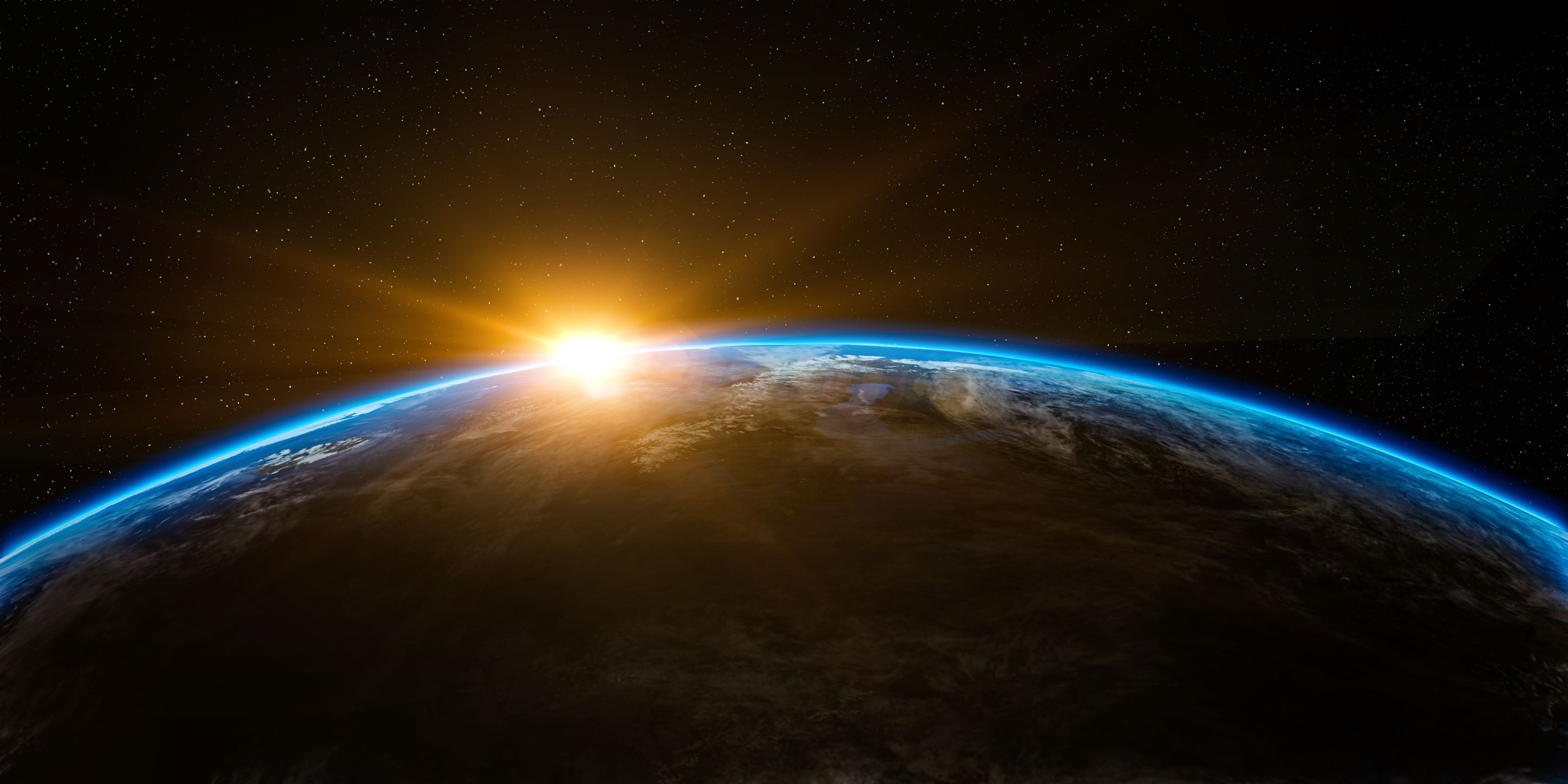 Imagem vista do espaço do planeta terra para representar a internacionalização